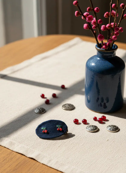 Cherry Hair Clip | Cherry with Red Embellishments by 1st-now.com