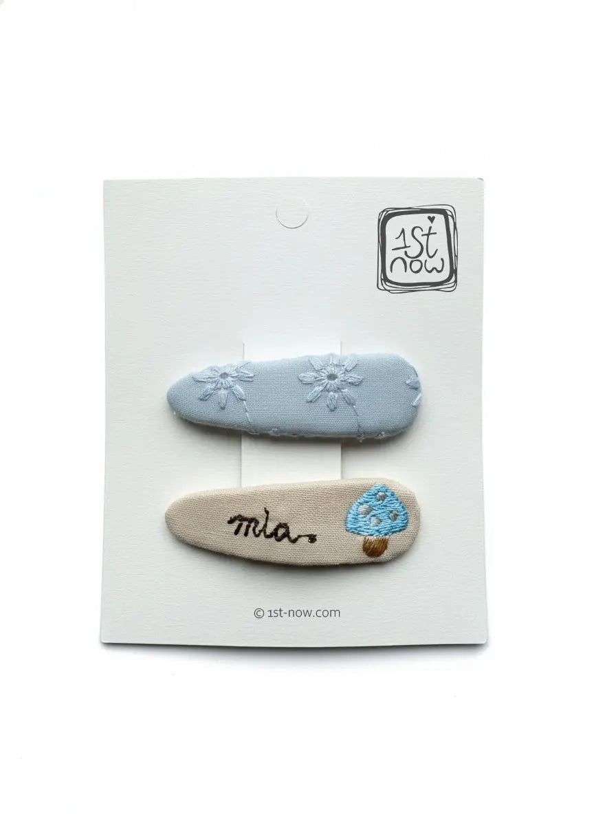 Personalized Embroidered Hair Clips design by 1st-now.com
