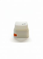 Front view of Keylight Mini focus desk lamp with orange side switch