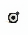 Wearable magnetic clip flashlight front view with round LED ring light