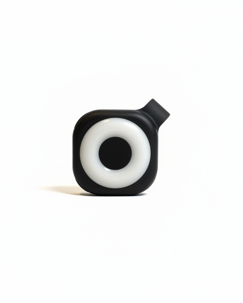 Wearable magnetic clip flashlight front view with round LED ring light