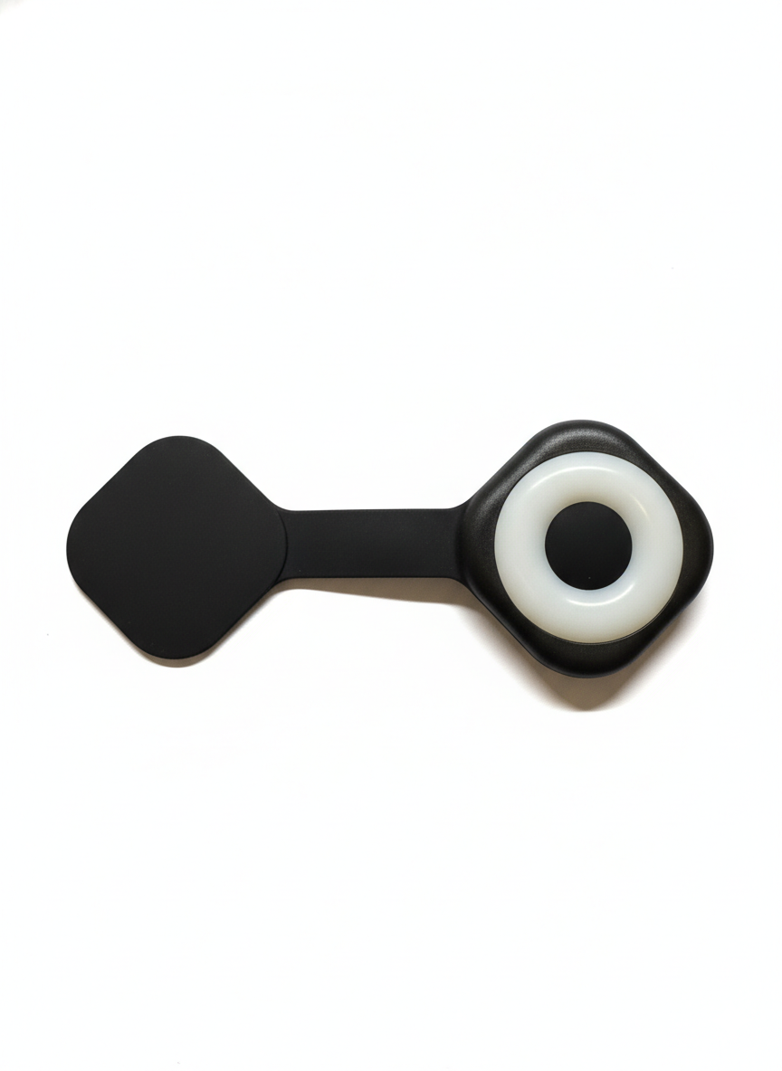 Wearable magnetic clip flashlight opened to show hands-free clip design